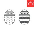 Easter egg line and glyph icon Royalty Free Stock Photo