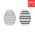 Easter egg line and glyph icon Royalty Free Stock Photo