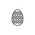 Easter egg line icon Royalty Free Stock Photo