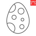 Easter egg line icon Royalty Free Stock Photo