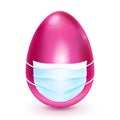 Easter Egg with medical mask