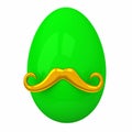 Easter egg with mostache, 3d