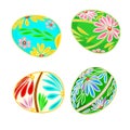 Easter egg multicolored floral pattern Royalty Free Stock Photo