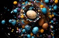 an easter egg nest covered in sprinkles Royalty Free Stock Photo