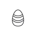 Easter egg outline icon