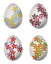 Easter egg paint with flower Royalty Free Stock Photo