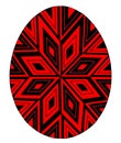Easter egg with a painted pattern, star. The symbol of Easter. An ancient tradition of people. Vector illustration Royalty Free Stock Photo
