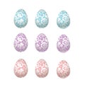 Easter egg pale color luxury decoration vector illustration.