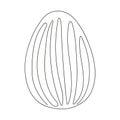 Easter egg with pattern. Continuous one line drawing. Vector illustration on white background. Minimalist. Design Royalty Free Stock Photo