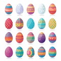 Easter egg patterns and designs. Royalty Free Stock Photo