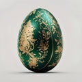 Easter egg patterns and designs with eggs in gold. Royalty Free Stock Photo