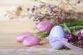 Easter Egg Pink Tulips Royalty Free Stock Photo