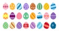 Easter Egg printed and pattern clipart set. Easter Egg in colorful printed and pattern clip art collection Royalty Free Stock Photo