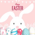 Easter egg rabbit vector Royalty Free Stock Photo