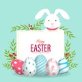 Easter egg rabbit vector Royalty Free Stock Photo