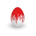 Easter egg with red dripping paint Royalty Free Stock Photo