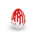 Easter egg with red dripping paint Royalty Free Stock Photo