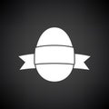 Easter Egg With Ribbon Icon Royalty Free Stock Photo