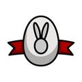 Easter Egg With Ribbon Icon Royalty Free Stock Photo