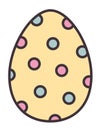 Easter egg with round patterns.