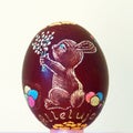 Easter egg scraped