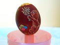 Easter egg scraped