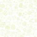 Easter egg seamless pattern. Floral holiday background. Royalty Free Stock Photo