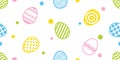 easter egg seamless pattern vector april chicken duck doodle pet cartoon symbol abstract polka dot striped japan checked pastel