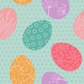Easter egg seamless vector pattern
