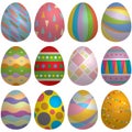 Easter egg set Royalty Free Stock Photo