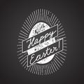 Easter egg sign. chalk calligraphy. Royalty Free Stock Photo