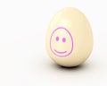 Easter egg with smiling face