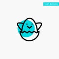 Easter, Egg, Spring turquoise highlight circle point Vector icon