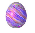 Easter egg with spychedelic decoration. Royalty Free Stock Photo