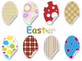 Easter egg sticker set Royalty Free Stock Photo
