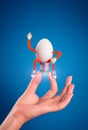 Easter egg in the shape of a light bulb Royalty Free Stock Photo