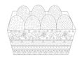 Easter Egg Tray with 7 Eggs in Colorful Decoration