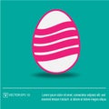 Easter egg vector icon. Simple vector illustration EPS 10 Royalty Free Stock Photo