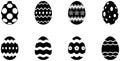 Easter Egg vector set on white isolated background.