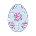 Easter Egg. Vector vintage egg with roses