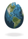 Easter egg with world map Royalty Free Stock Photo