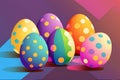 Colorful Easter eggs background illustration Royalty Free Stock Photo