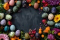 Easter Eggs Background. Generative Ai