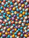 Easter eggs background illustration, border design, pattern Royalty Free Stock Photo