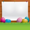 Easter Eggs Background Message Illustration Royalty Free Stock Photo