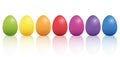 Easter Eggs Basic Colors Reflection