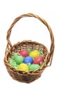 Easter Eggs in Basket Royalty Free Stock Photo