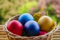 Easter eggs in the basket