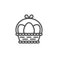 Easter Eggs Basket line icon Royalty Free Stock Photo