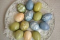 Easter eggs with a beautiful eco-friendly pattern